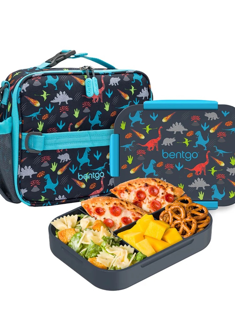 Bentgo Snap and Go Dino Kids Lunchbox Set